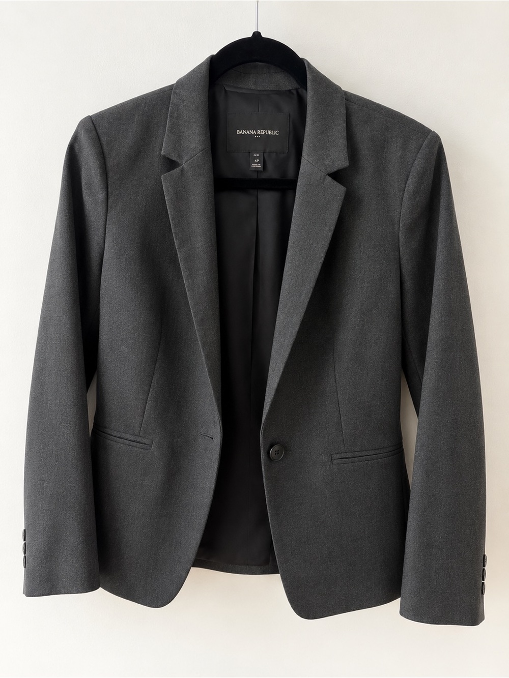 Banana Republic Charcoal Blazer Size 4P